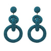 Triple Tiered Silk Hoop Earrings-Suzanna Dai-Swag Designer Jewelry