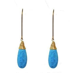 Turquoise Dangle Earrings-Swag Designer Jewelry-Swag Designer Jewelry