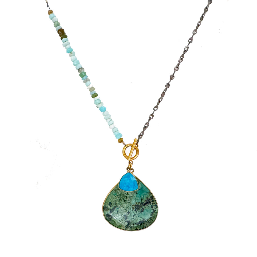 Turquoise Lariat Necklace-Catherine Page-Swag Designer Jewelry