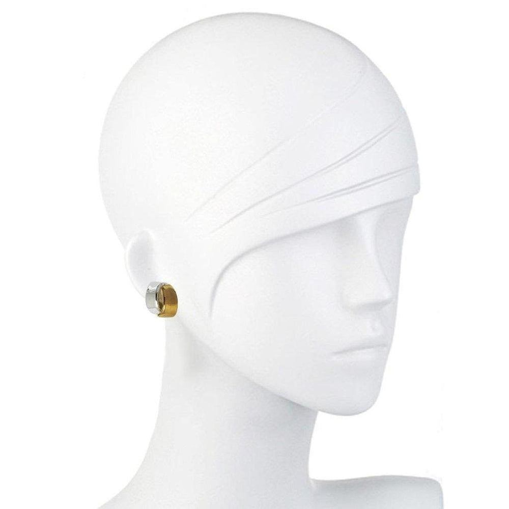 Two Tone Post Earring-Simon Sebbag-Swag Designer Jewelry