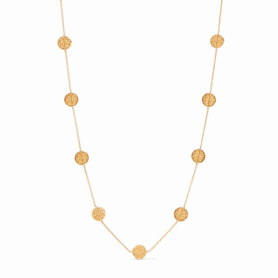 Valencia Coin Delicate Station Necklace-Julie Vos-Swag Designer Jewelry