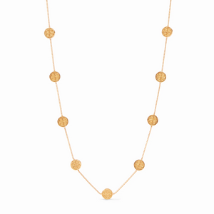 Valencia Coin Delicate Station Necklace-Julie Vos-Swag Designer Jewelry