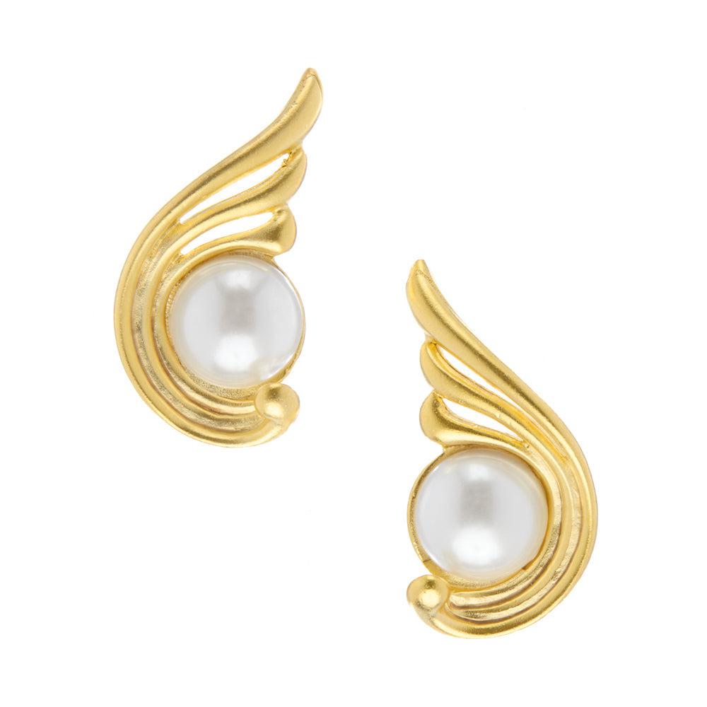 Villa Artemis Pearl Studs-Susan Shaw-Swag Designer Jewelry