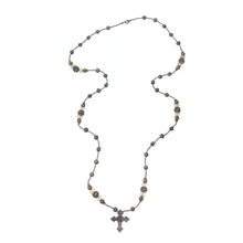 Vintage Beads with Cross-Andrea Barnett-Swag Designer Jewelry