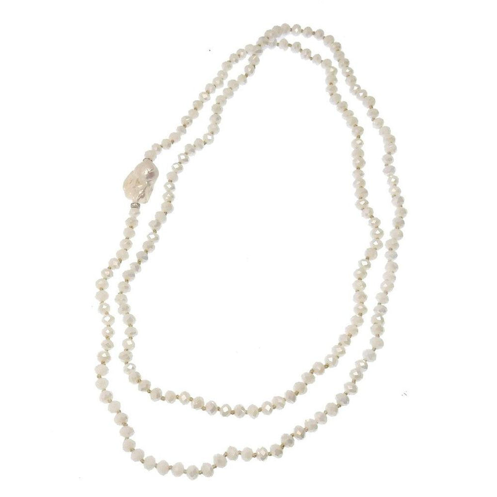 White Marianne Necklace-In 2 Design-Swag Designer Jewelry