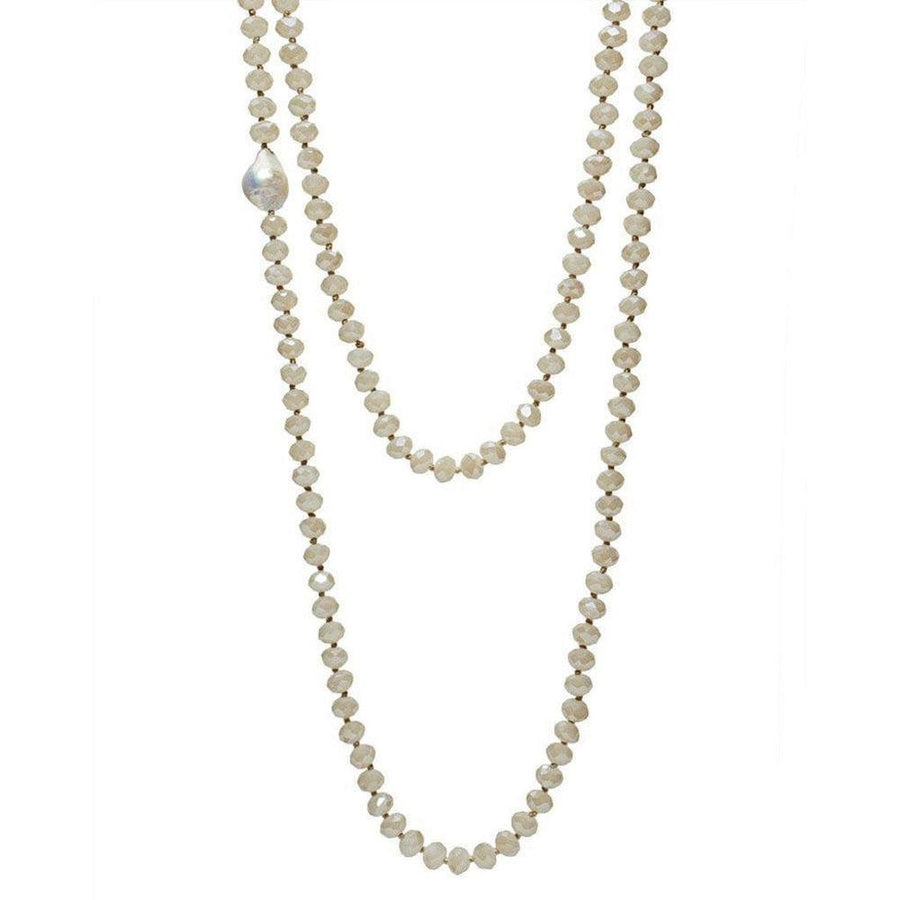 White Marianne Necklace-In 2 Design-Swag Designer Jewelry