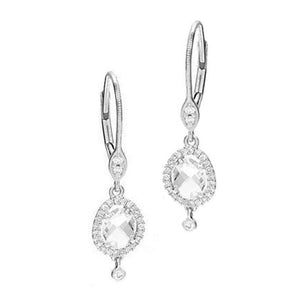 White Topaz and Diamond Earrings-Meira T-Swag Designer Jewelry
