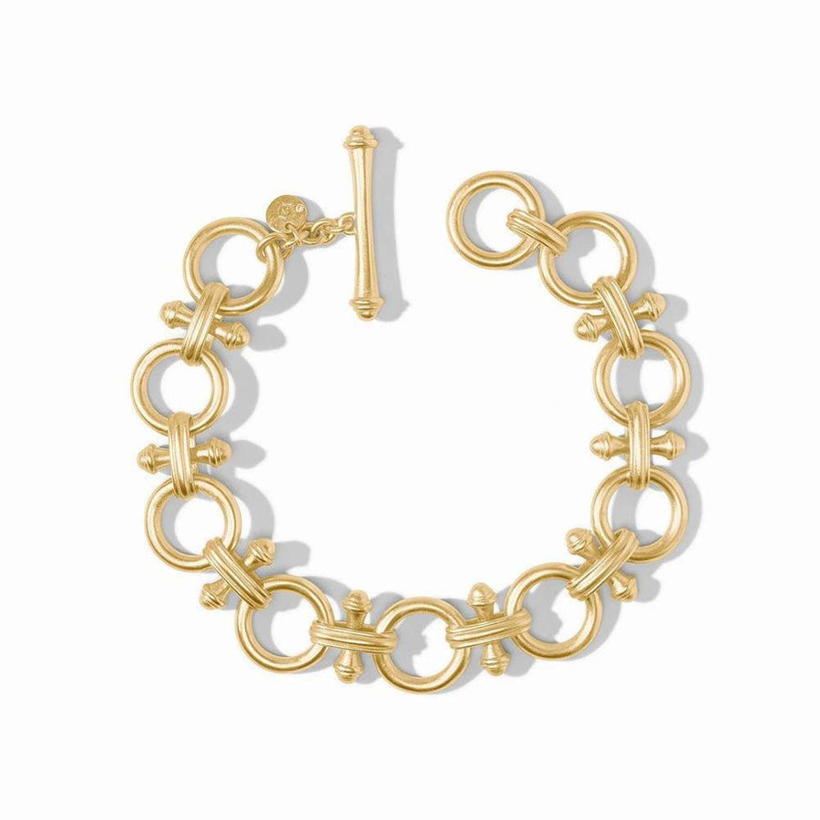 Gold Bamboo Link bracelet with toggle clasp