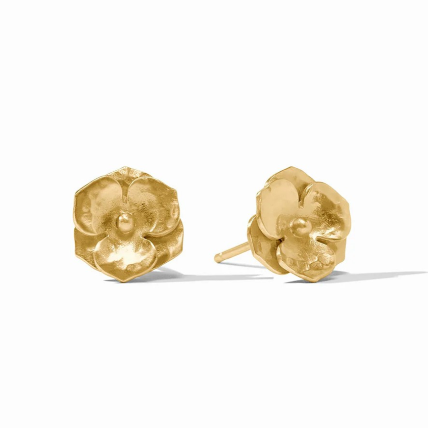 Gold Bloom flower stud earrings