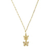 Gold butterfly pendant necklace with paperclip chain