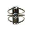 Rhodium and Crystal Cuff-Oscar De La Renta-Swag Designer Jewelry