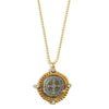 San Benito Charm in Gold-Virgins Saints and Angels-Swag Designer Jewelry