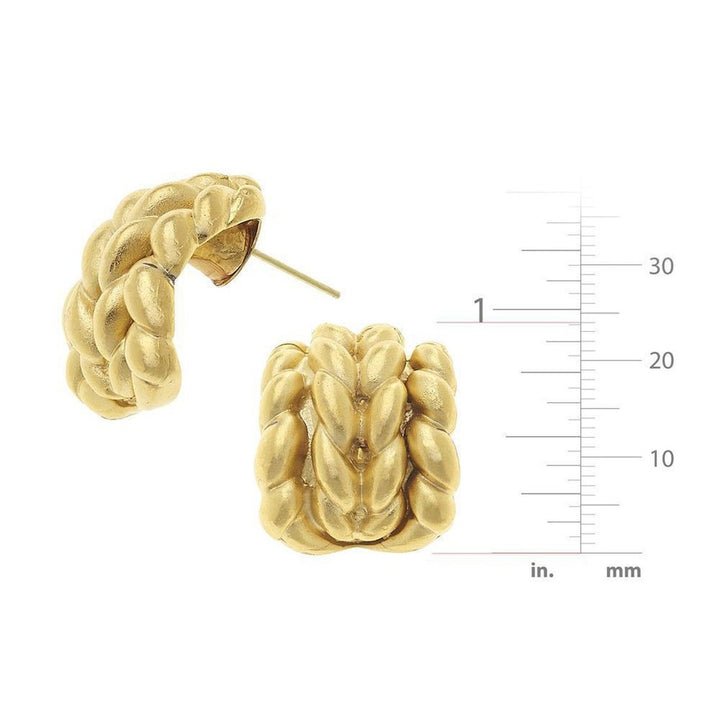Small Braided Earrings in Gold-Susan Shaw-Swag Designer Jewelry