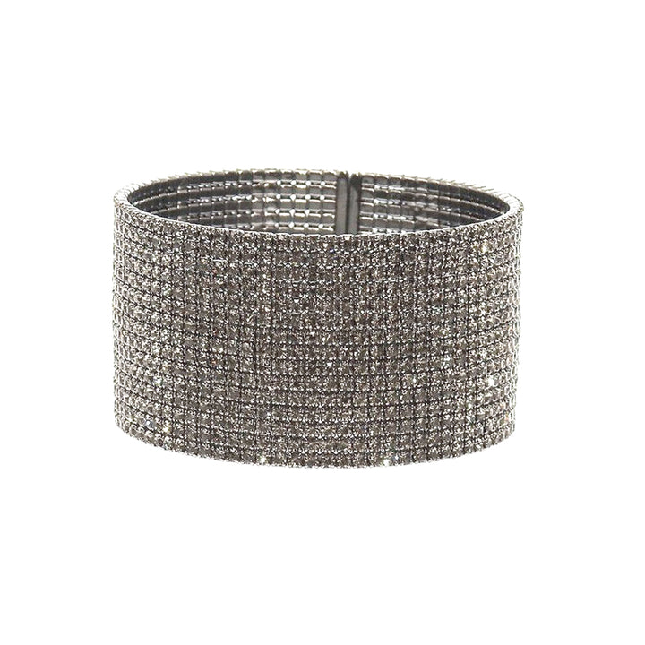 1.25" Flexible Pave Crystal Cuff