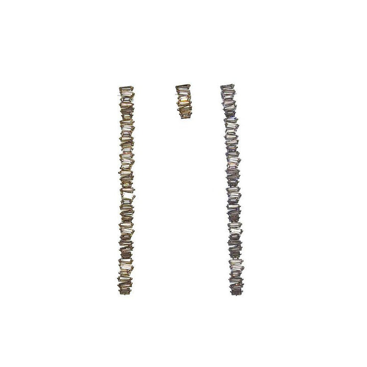 1 Row Drop Cz Earrings-Swag Designer Jewelry-Swag Designer Jewelry