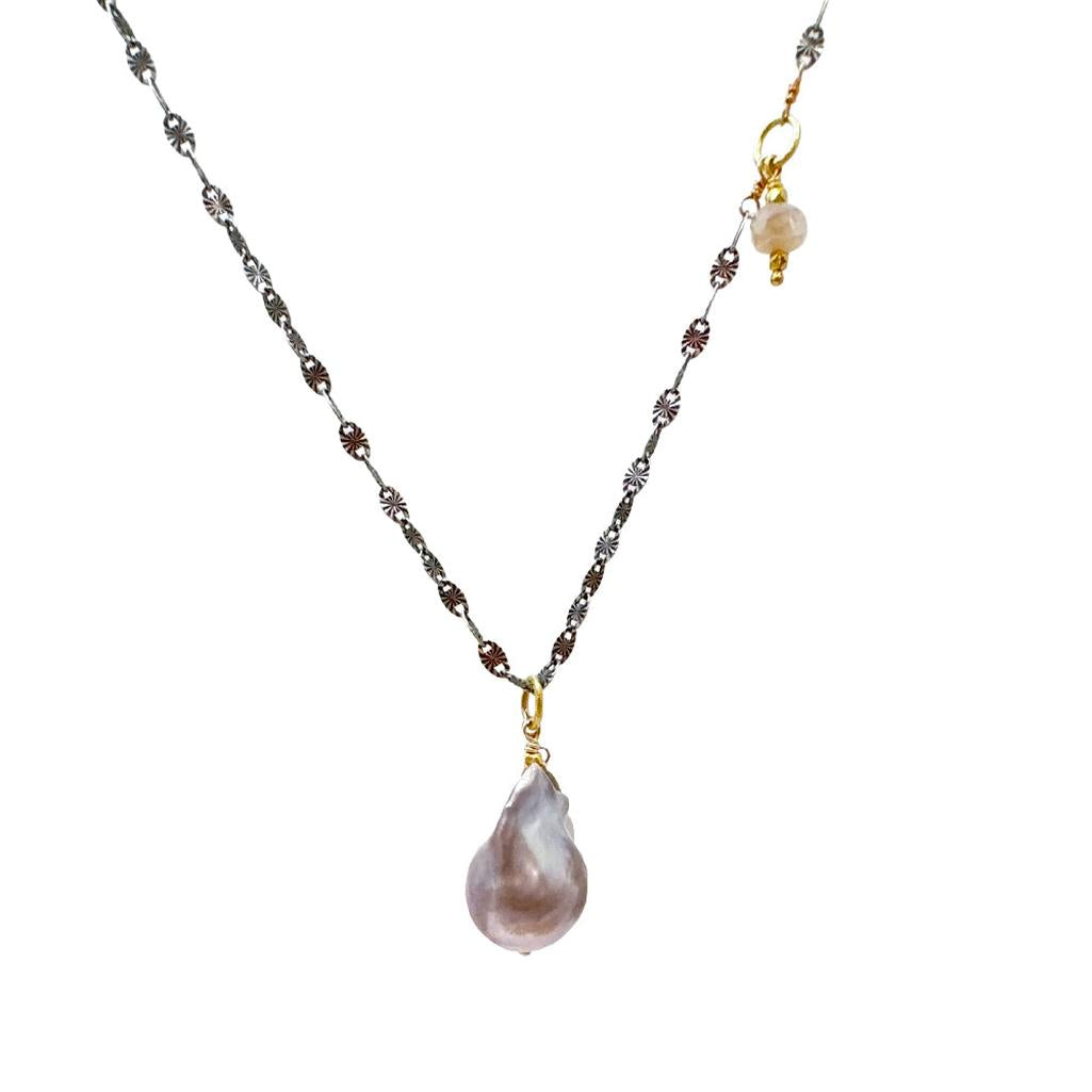 Pearls on Pewter Chain-Robindira Unsworth-Swag Designer Jewelry