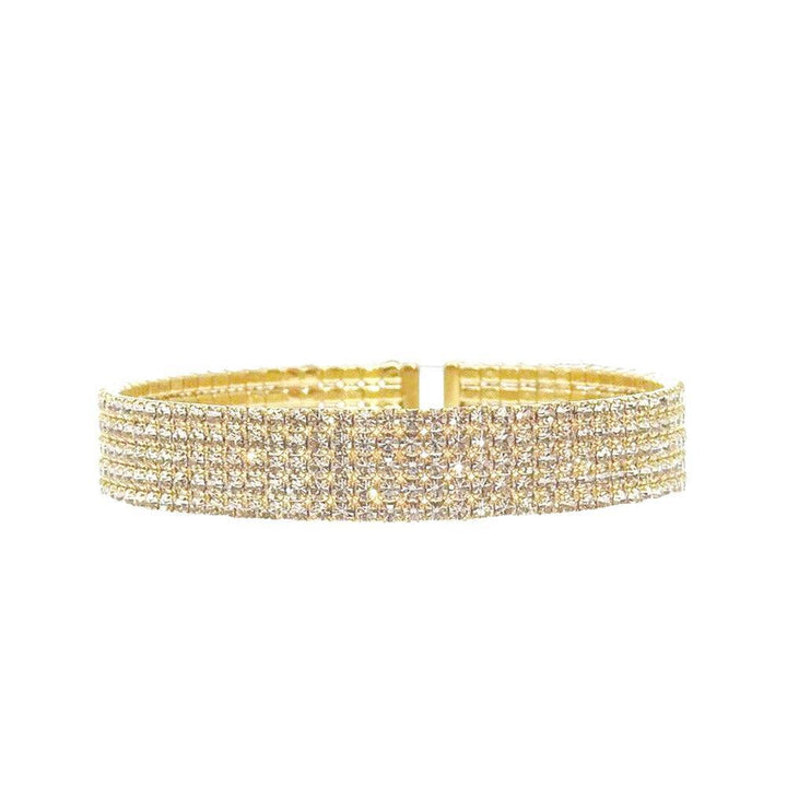 1/2" Flexible Pave Crystal Cuff-Theia Jewelry-Swag Designer Jewelry