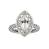 14k white gold marquise ring featuring a dazzling diamond-encrusted setting.
