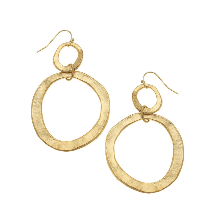 Double Hoops in Gold
