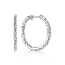 1.2" Inside Out Diamond Hoops-Gabriel & Co-Swag Designer Jewelry