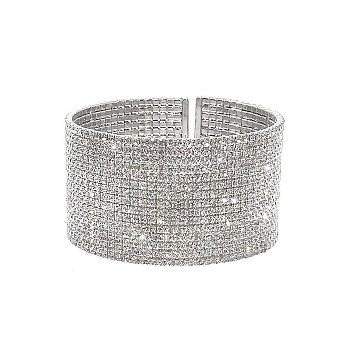 1.25" Flexible Pave Crystal Cuff-Theia Jewelry-Swag Designer Jewelry