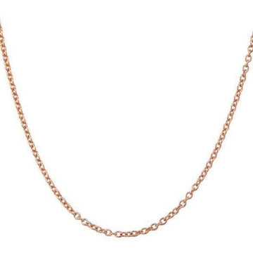 Delicate 14k rose gold chain necklace, 1.5mm width.
