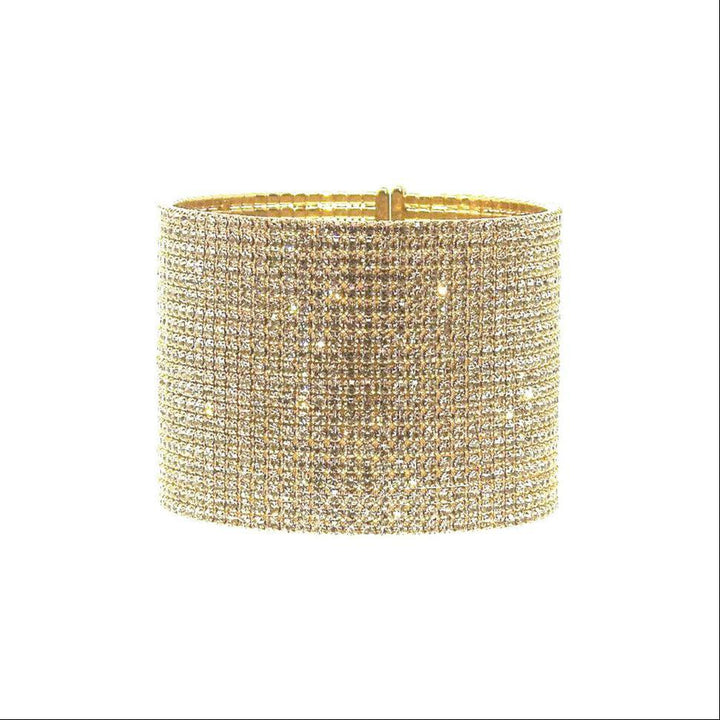 1.75" Flexible Crystal Pave Cuff-Theia Jewelry-Swag Designer Jewelry