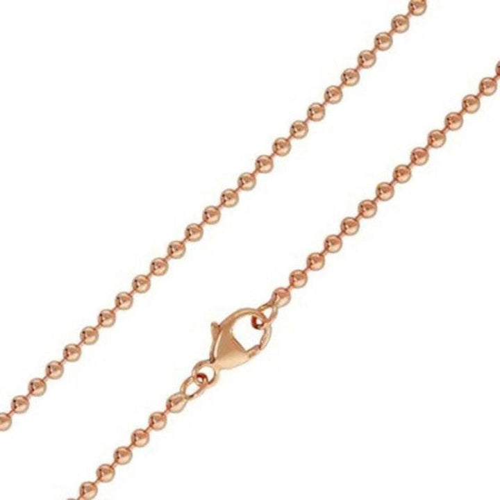 1.8mm rose gold ball chain necklace
