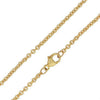2mm 14k yellow gold chain necklace with lobster clasp
