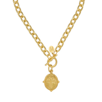 Handcast Gold Dragonfly Necklace