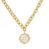 Mother of Pearl Cross on Gold Chain