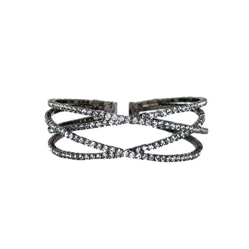 4 Row Crystal Cuff-Theia Jewelry-Swag Designer Jewelry