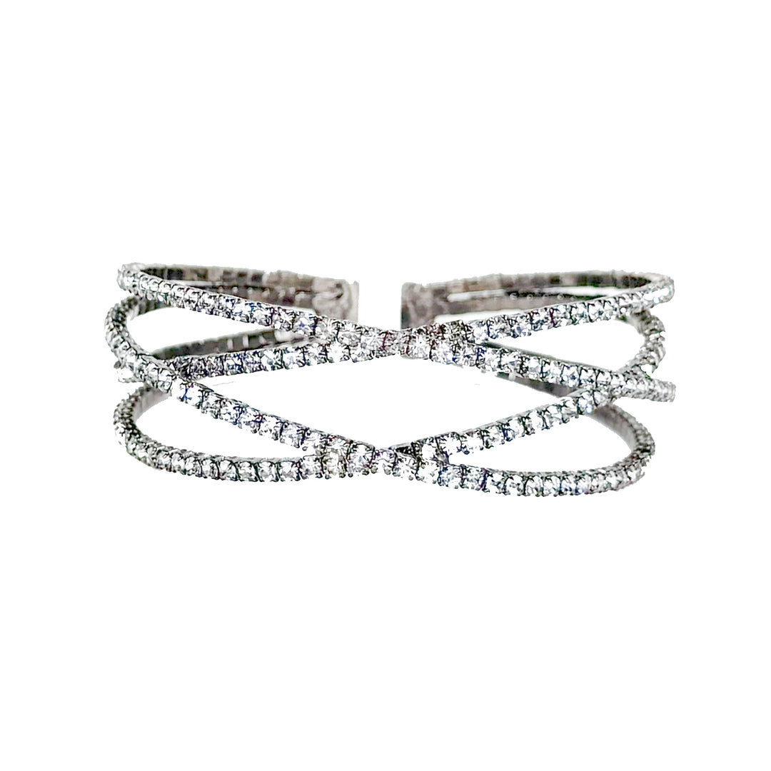 4 Row Crystal Cuff-Theia Jewelry-Swag Designer Jewelry