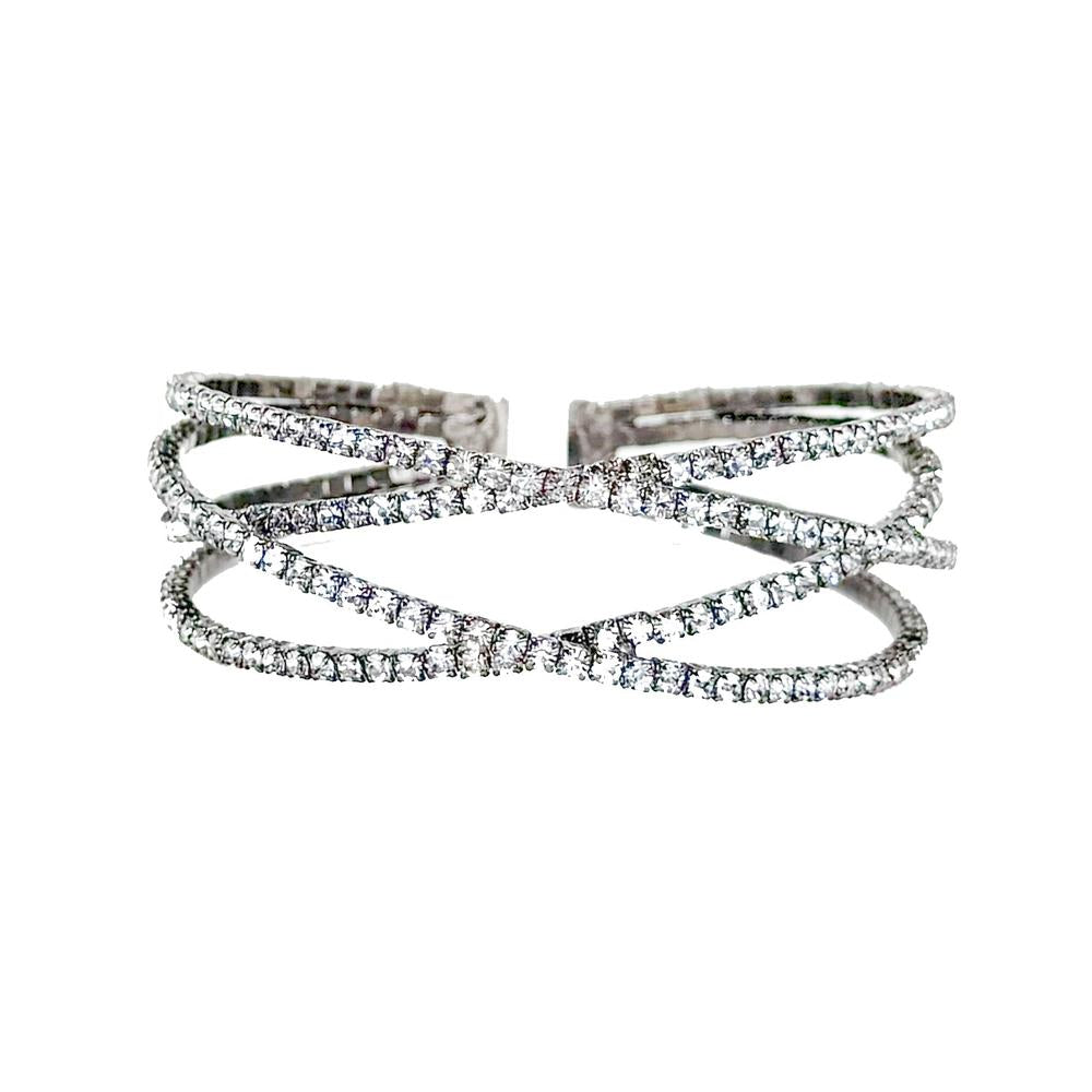 4 Row Crystal Cuff-Theia Jewelry-Swag Designer Jewelry