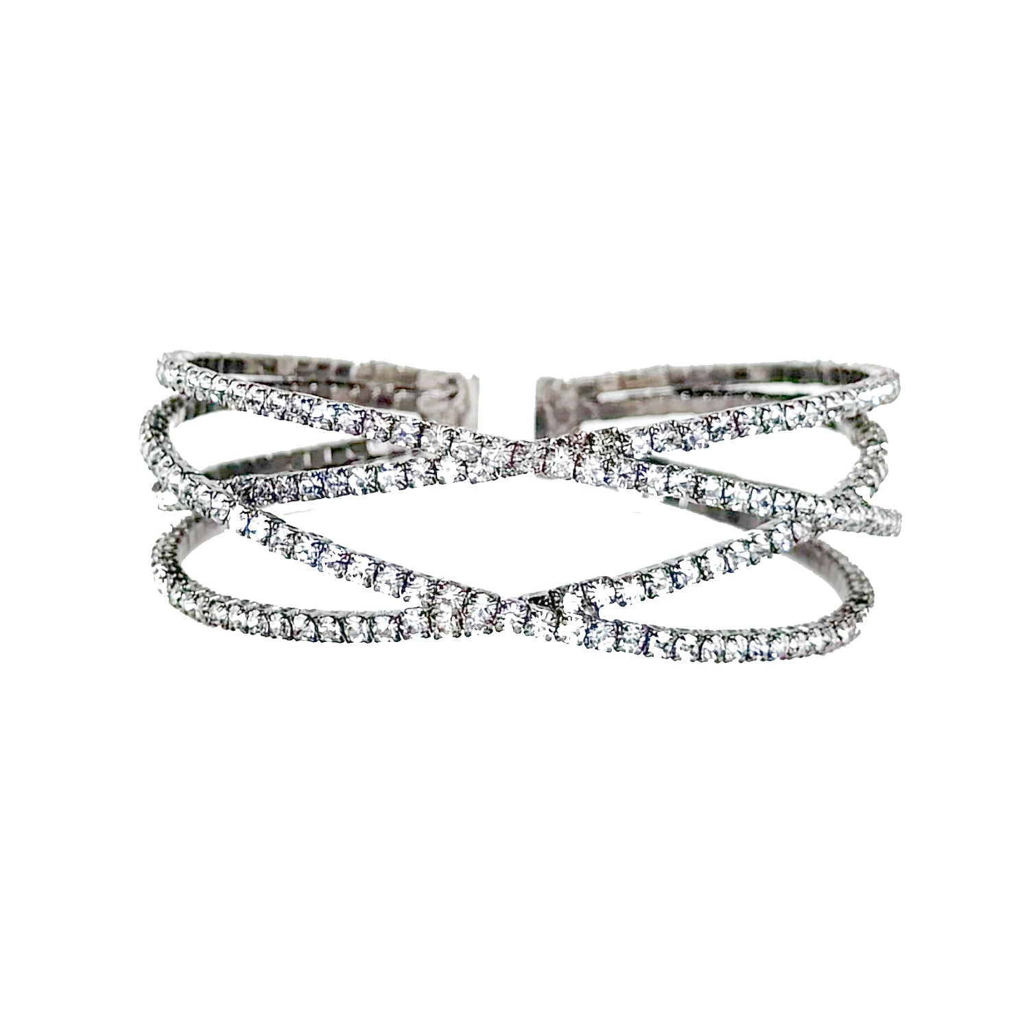4 Row Crystal Cuff-Theia Jewelry-Swag Designer Jewelry