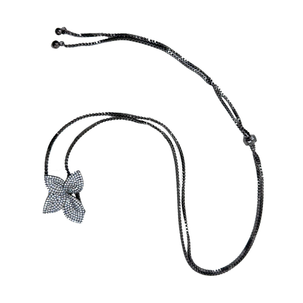 Adjustable Flower Slide Necklace-Theia Jewelry-Swag Designer Jewelry
