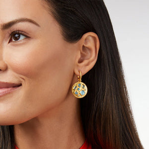 Antonia Mosaic Hoop and Charm Earring-Julie Vos-Swag Designer Jewelry