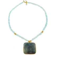 Aquamarine Necklace-Vasant-Swag Designer Jewelry