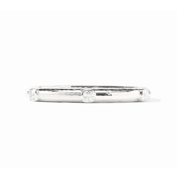 Catalina Hinge Bangle Silver CZ