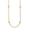 Gold Bee Station Necklace with four detailed bee charms.
