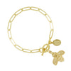 Bee on Paper Clip Chain Bracelet-Susan Shaw-Swag Designer Jewelry