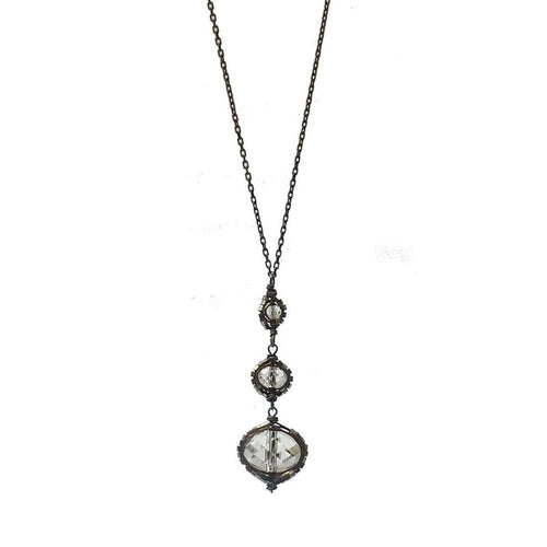 Black Diamond Rhodium Drop-Dana Kellin-Swag Designer Jewelry