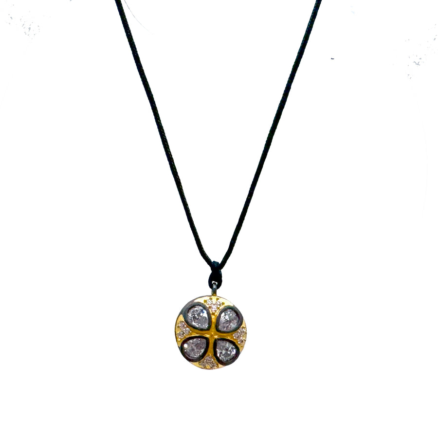 Black Silk Cord Pendant-Bijou Amani-Swag Designer Jewelry