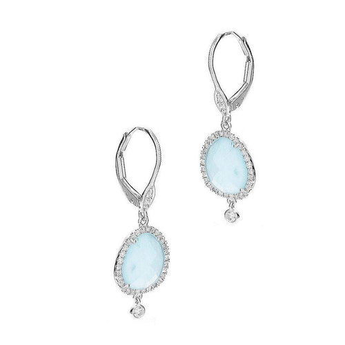 Blue Chalcedony Earrings-Meira T-Swag Designer Jewelry