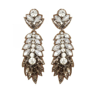 Borgese Feather Drop Earrings-Suzanna Dai-Swag Designer Jewelry