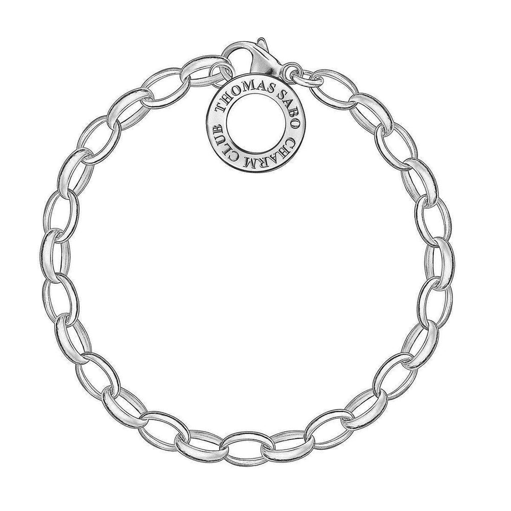 Thomas Sabo Charm Club Bracelet, silver chain with small links
