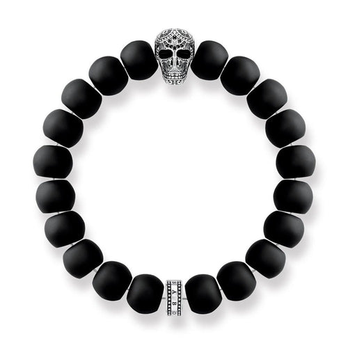 Bracelet with Scull Accent Bead-Thomas Sabo-Swag Designer Jewelry