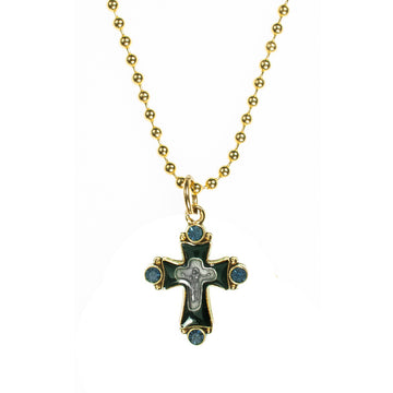 Original Cross Charm in Gold-Virgins Saints and Angels-Swag Designer Jewelry