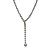 Celine rhinestone Y-necklace with pearl detail

