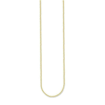 Gold-plated chain necklace, delicate design, elegant style.
